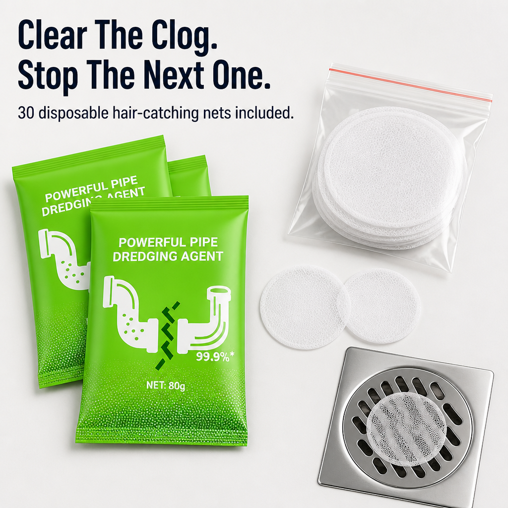 BreezeMaxPro™ — Dissolve Stubborn Drain Clogs and Wipe Out The Rotten Smell