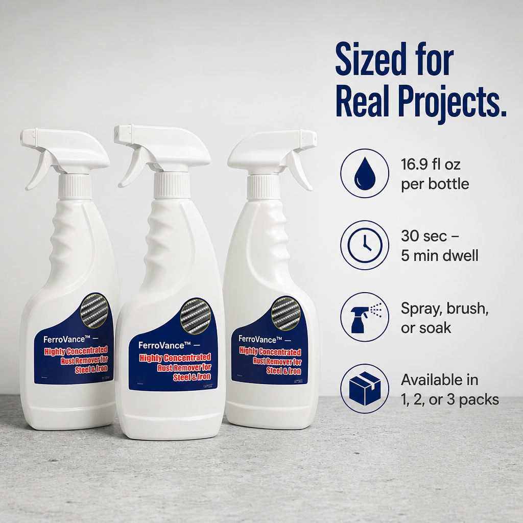 FerroVance™ — Dissolve Heavy Rust in Minutes Without Touching the Metal Underneath