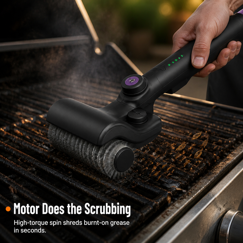 GrillSpark™ — Strip Caked-On Grill Grease in Minutes Without a Wire Brush