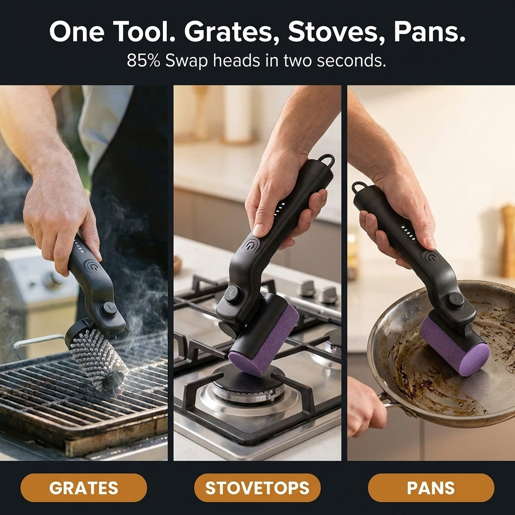 GrillSpark™ — Strip Caked-On Grill Grease in Minutes Without a Wire Brush