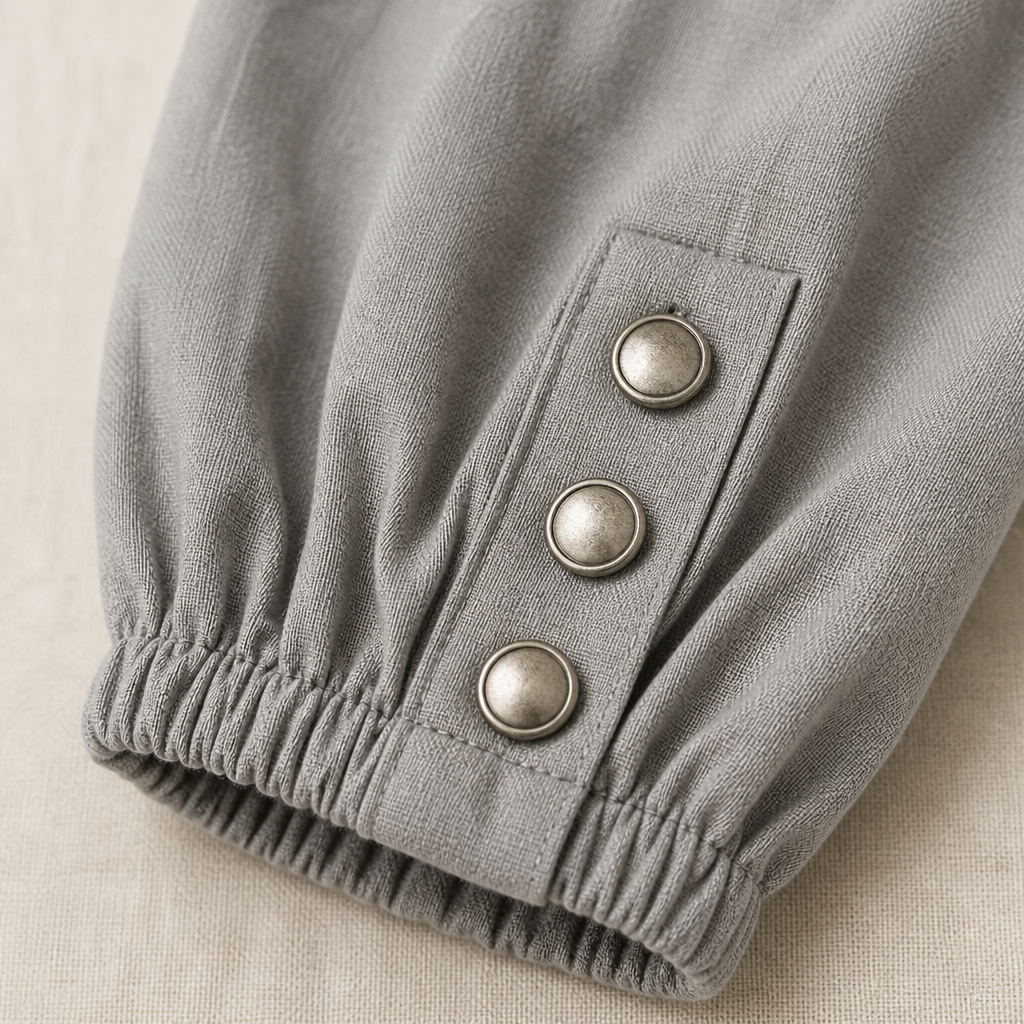 LunaEase™ – Soft Cotton-Linen Cropped Pants with Button-Cuff Hem