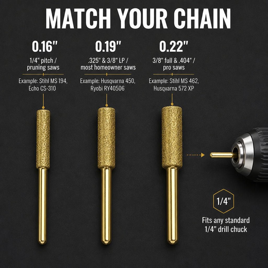 EdgePulse™ — Sharpen Any Chainsaw in 60 Seconds Right on the Bar