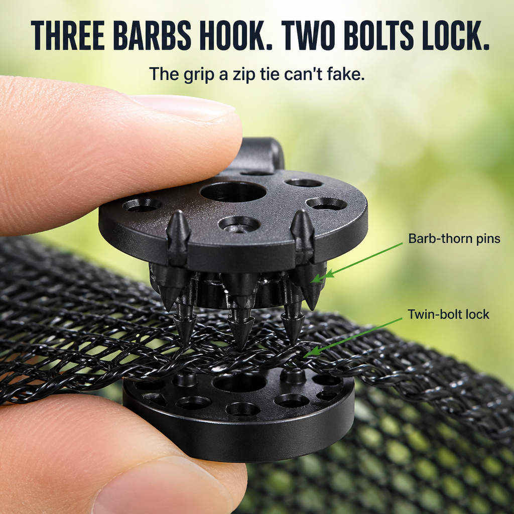 IronClasp™ — Lock Your Garden Shade Net Tight in Any Wind | 50-Pack