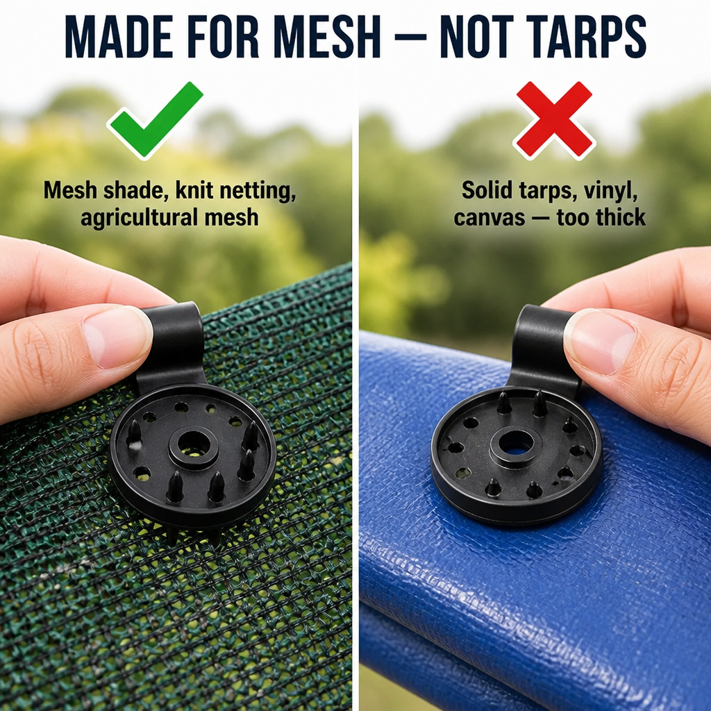 IronClasp™ — Lock Your Garden Shade Net Tight in Any Wind | 50-Pack
