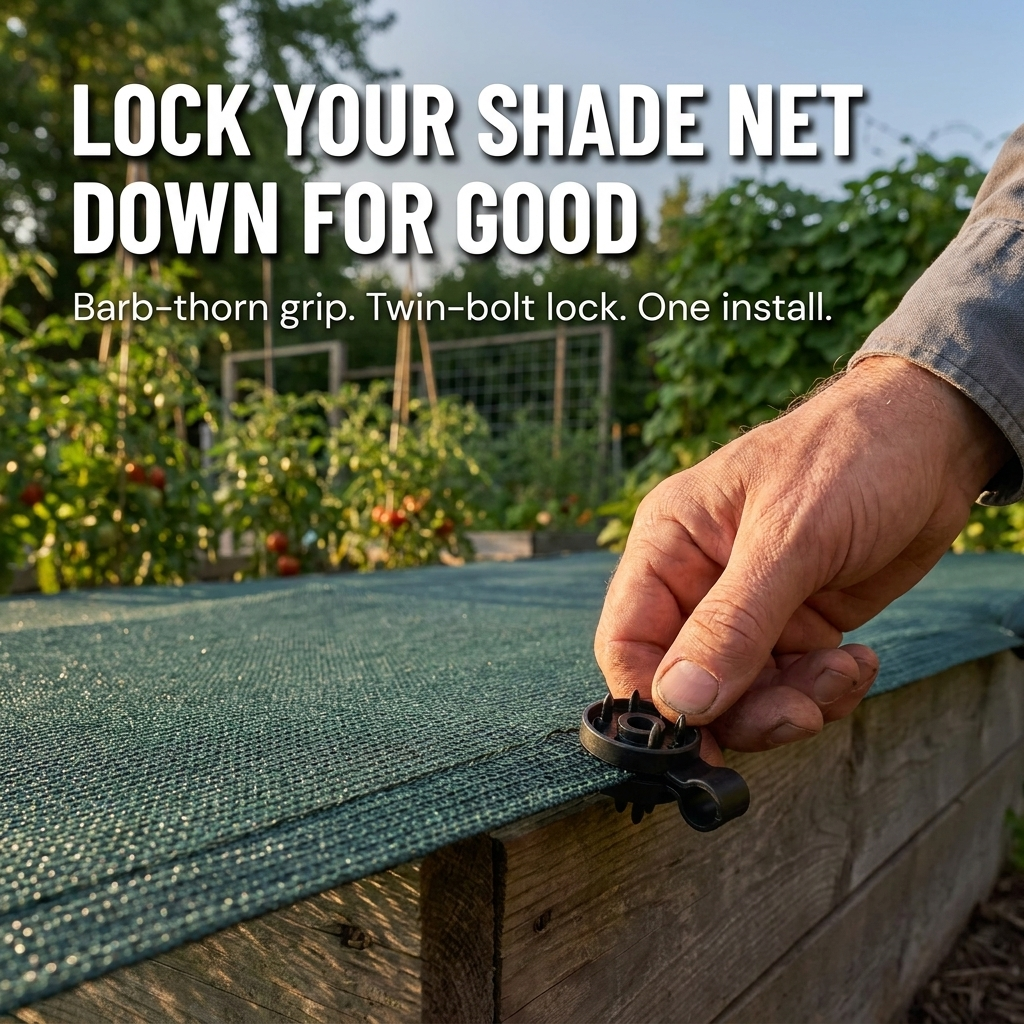 IronClasp™ — Lock Your Garden Shade Net Tight in Any Wind | 50-Pack