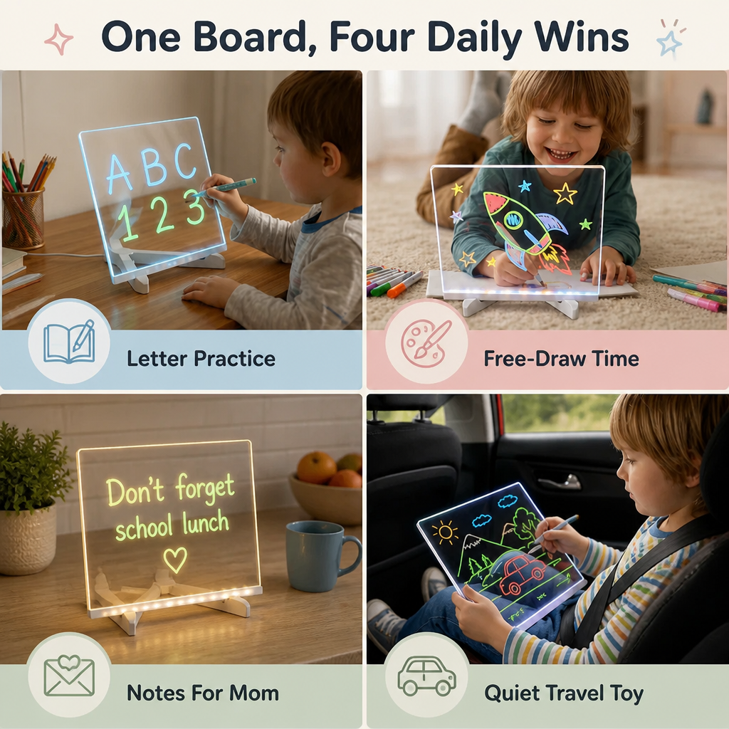LumaCraft™ — Trade Screen Time For Glowing Doodles That Wipe Clean In Seconds