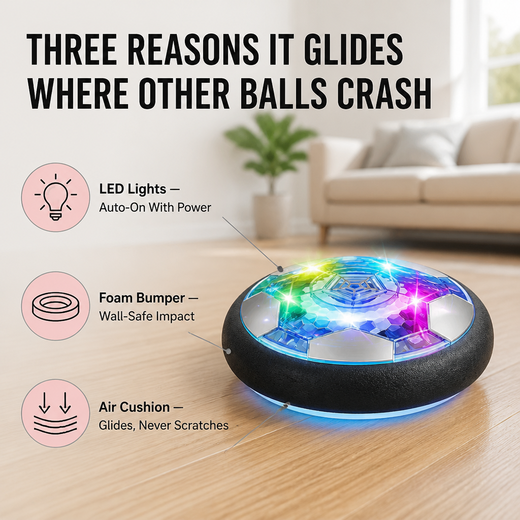 GlideKick™ — Score Indoor Goals Without Scratching Floors or Breaking Lamps
