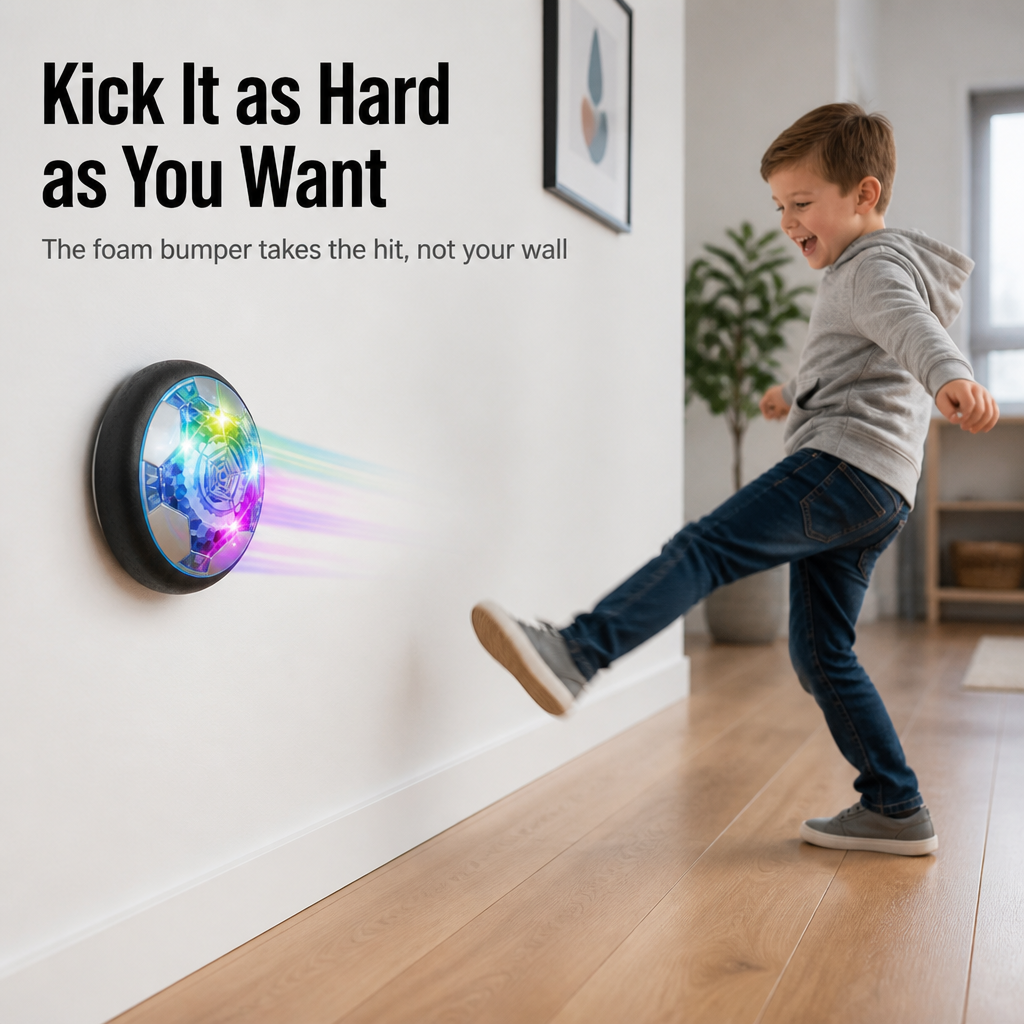 GlideKick™ — Score Indoor Goals Without Scratching Floors or Breaking Lamps