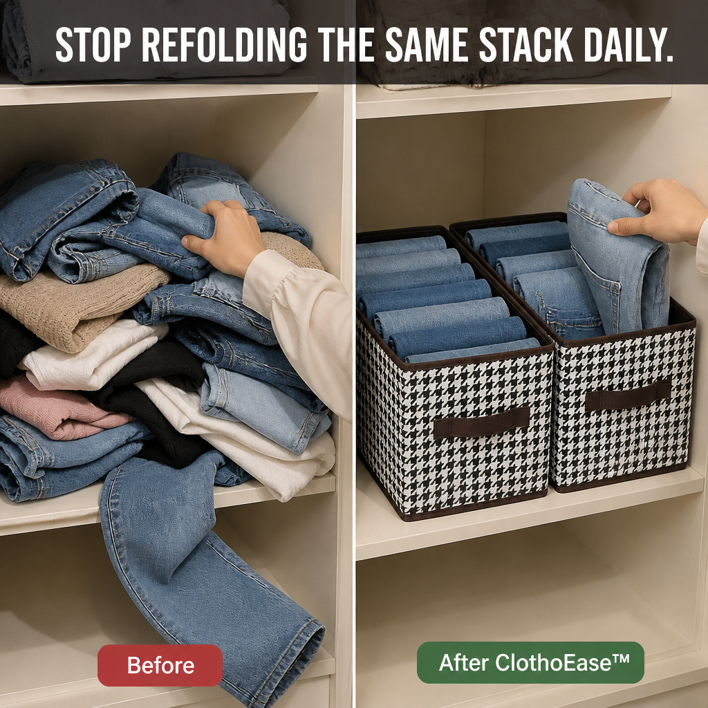 ClothoEase™ — Spot Every Pair of Jeans Without Digging Through Stacks