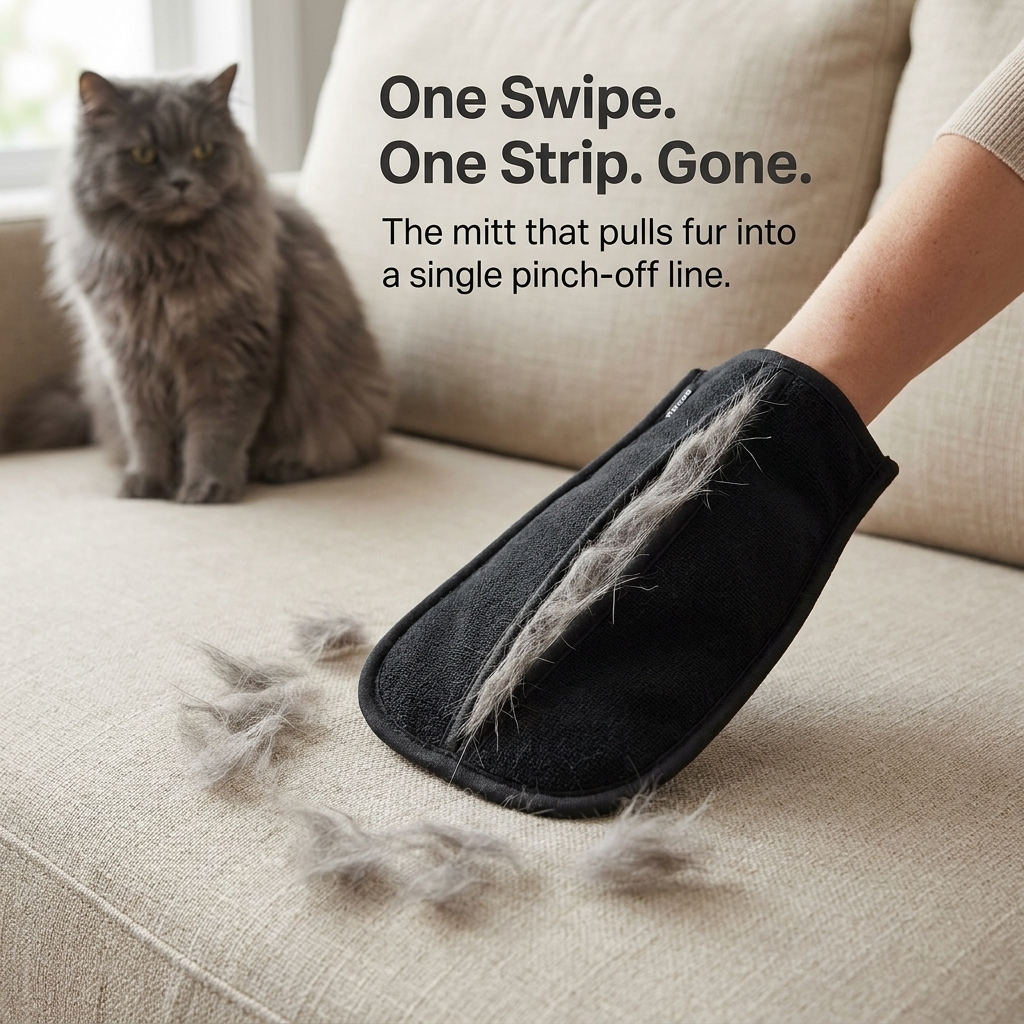FurEase™ — Swipe Pet Hair Into One Strip You Can Pinch Off