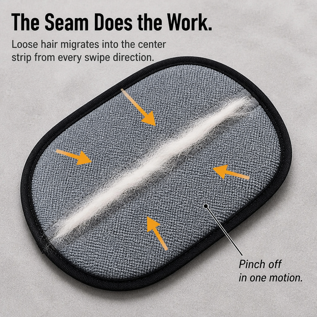 FurEase™ — Swipe Pet Hair Into One Strip You Can Pinch Off
