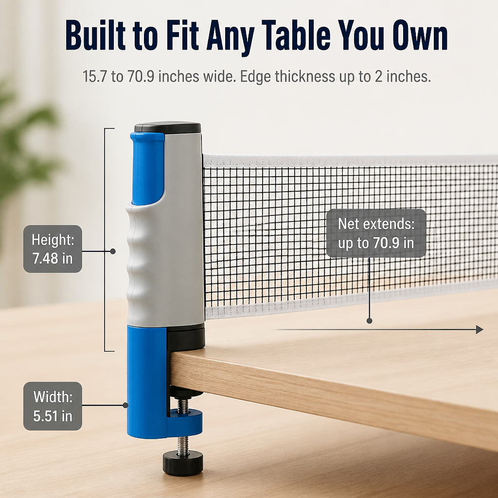 FlexiPong™ — Turn Any Table Into a Ping Pong Court in 30 Seconds