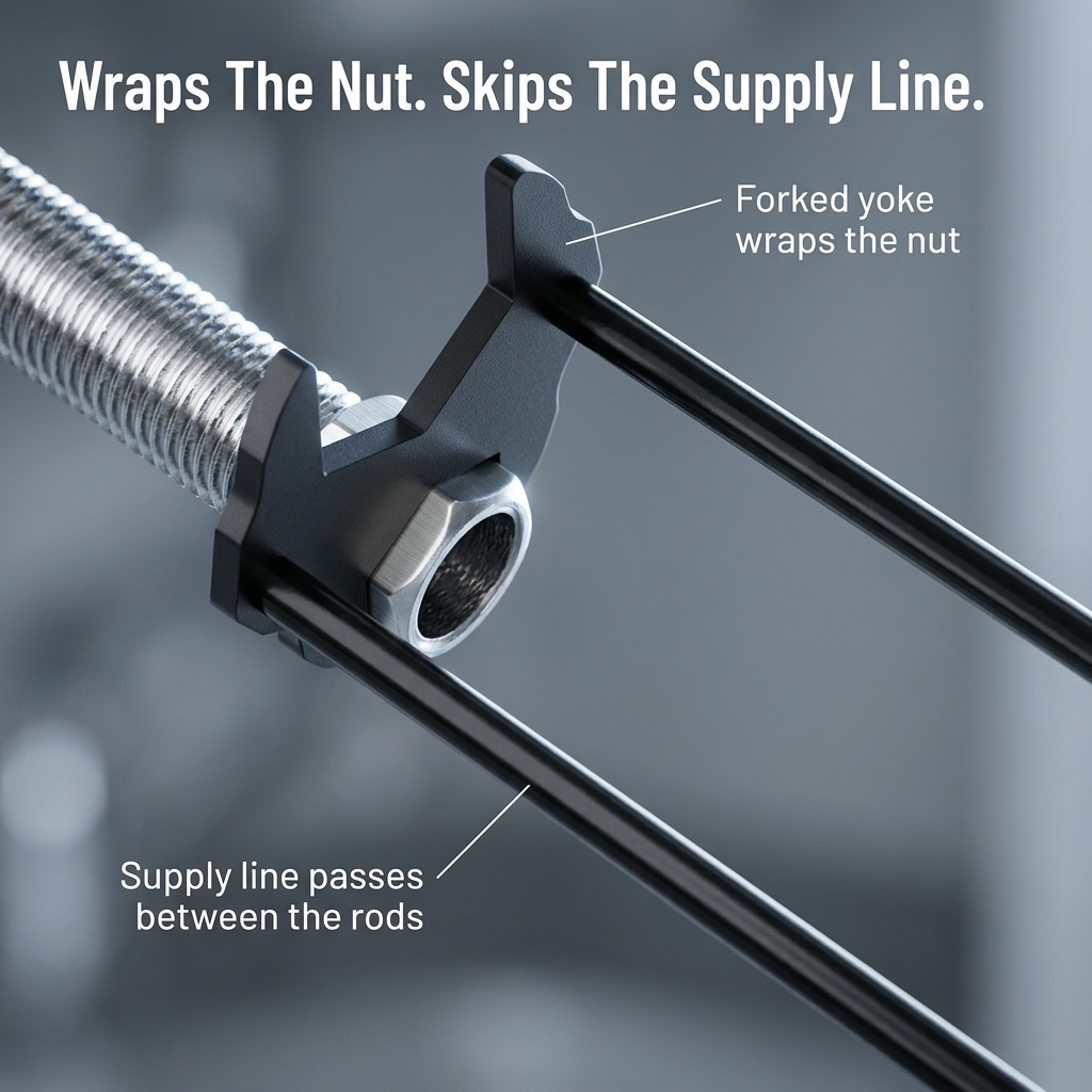 FlowMaster™ — Reach Stuck Faucet Nuts Without Yanking Out The Sink