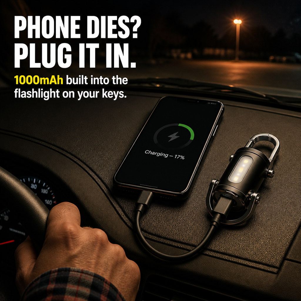 ValorBeam — Carry a 1200-Lumen Flashlight and Phone Charger on Your Keys