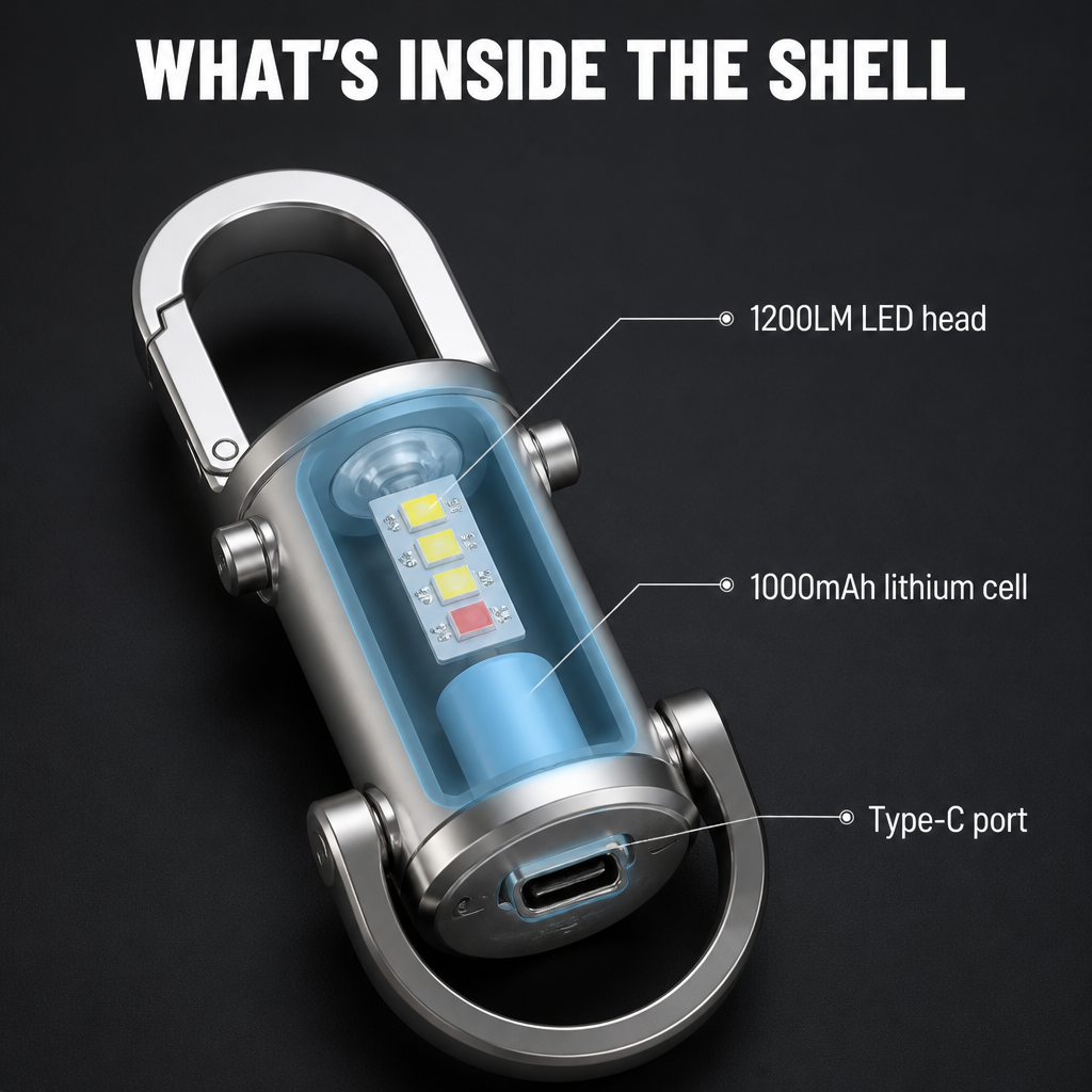 ValorBeam — Carry a 1200-Lumen Flashlight and Phone Charger on Your Keys
