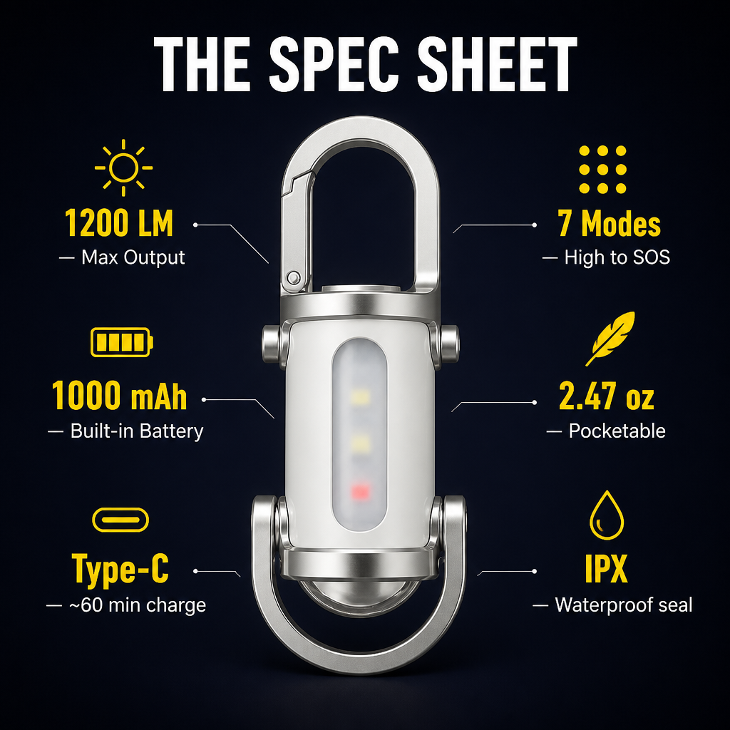 ValorBeam — Carry a 1200-Lumen Flashlight and Phone Charger on Your Keys