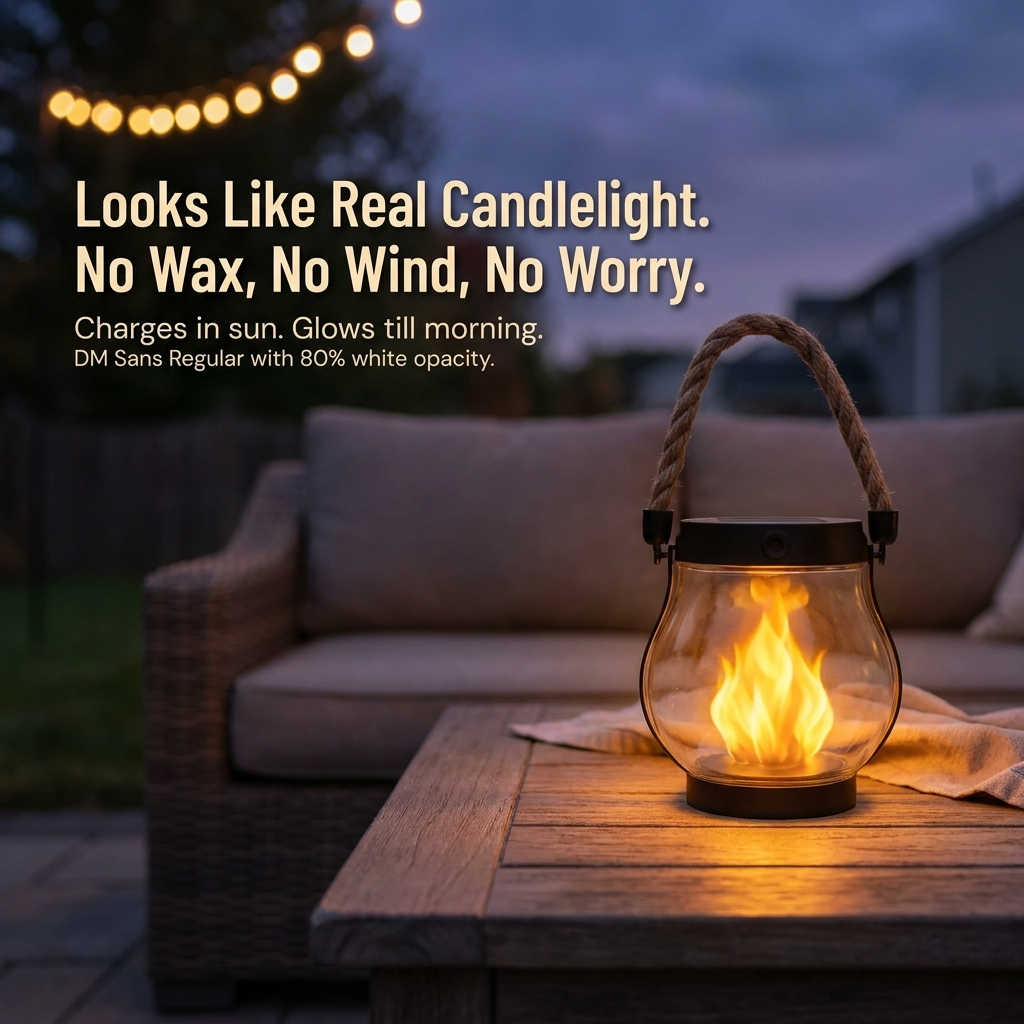LumaFlare™ Solar Lantern — Light Any Patio With Real-Looking Flame Until Morning, No Wires