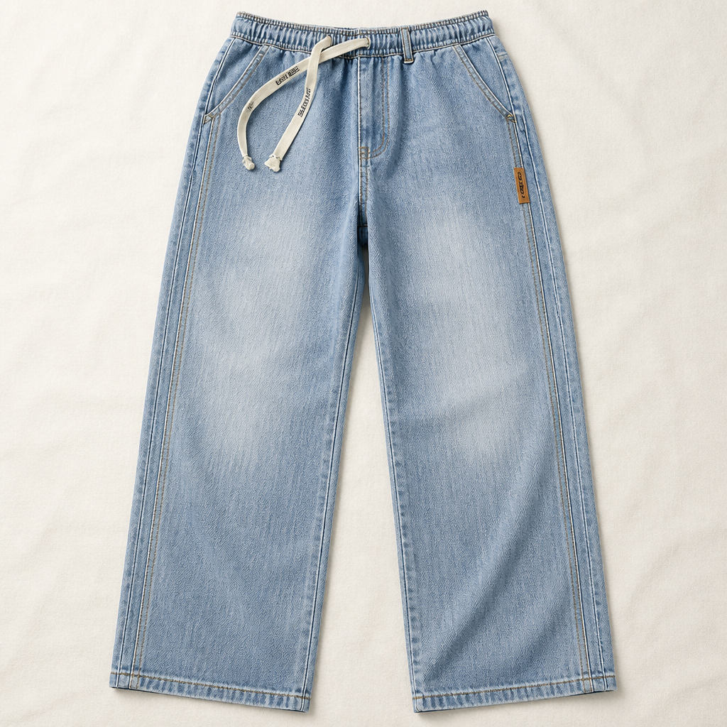 BrezeLane™ – Breathable Drawstring Loose Straight Summer Jeans