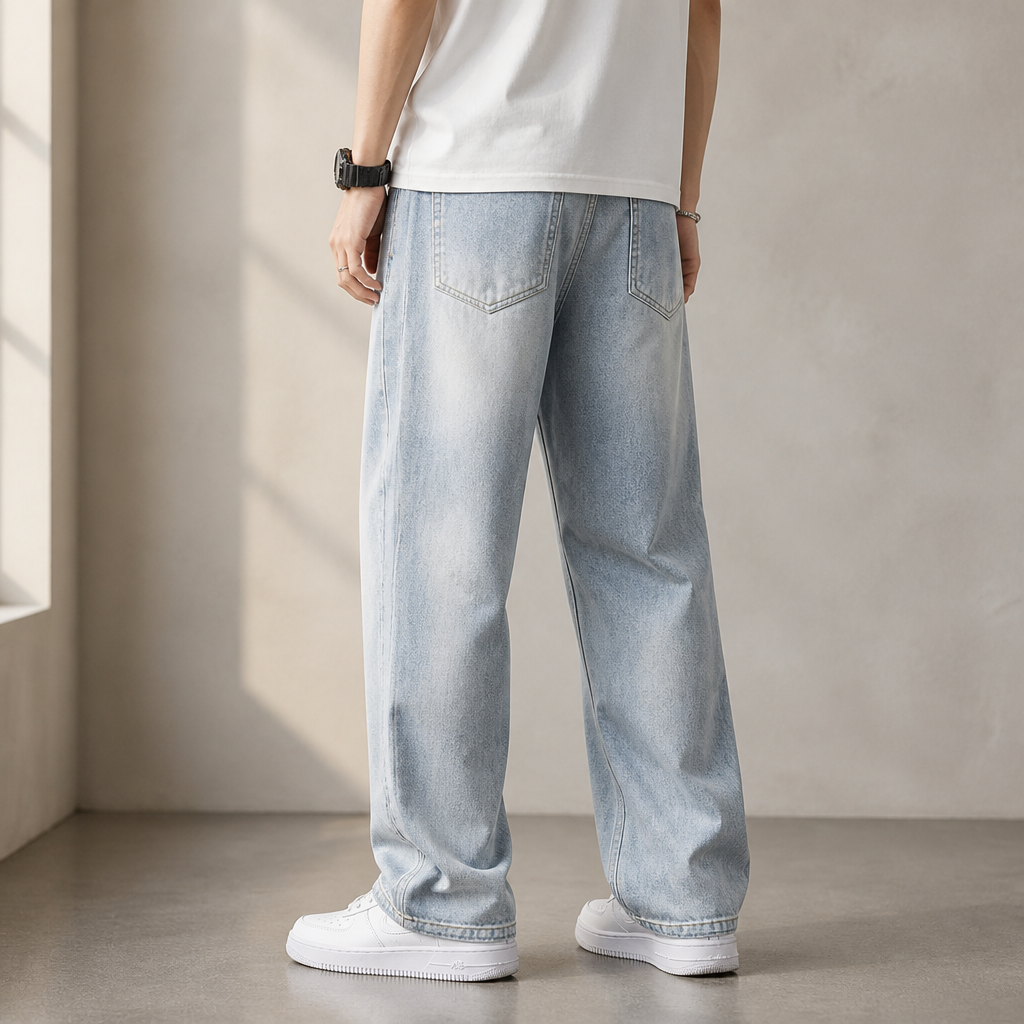 BrezeLane™ – Breathable Drawstring Loose Straight Summer Jeans