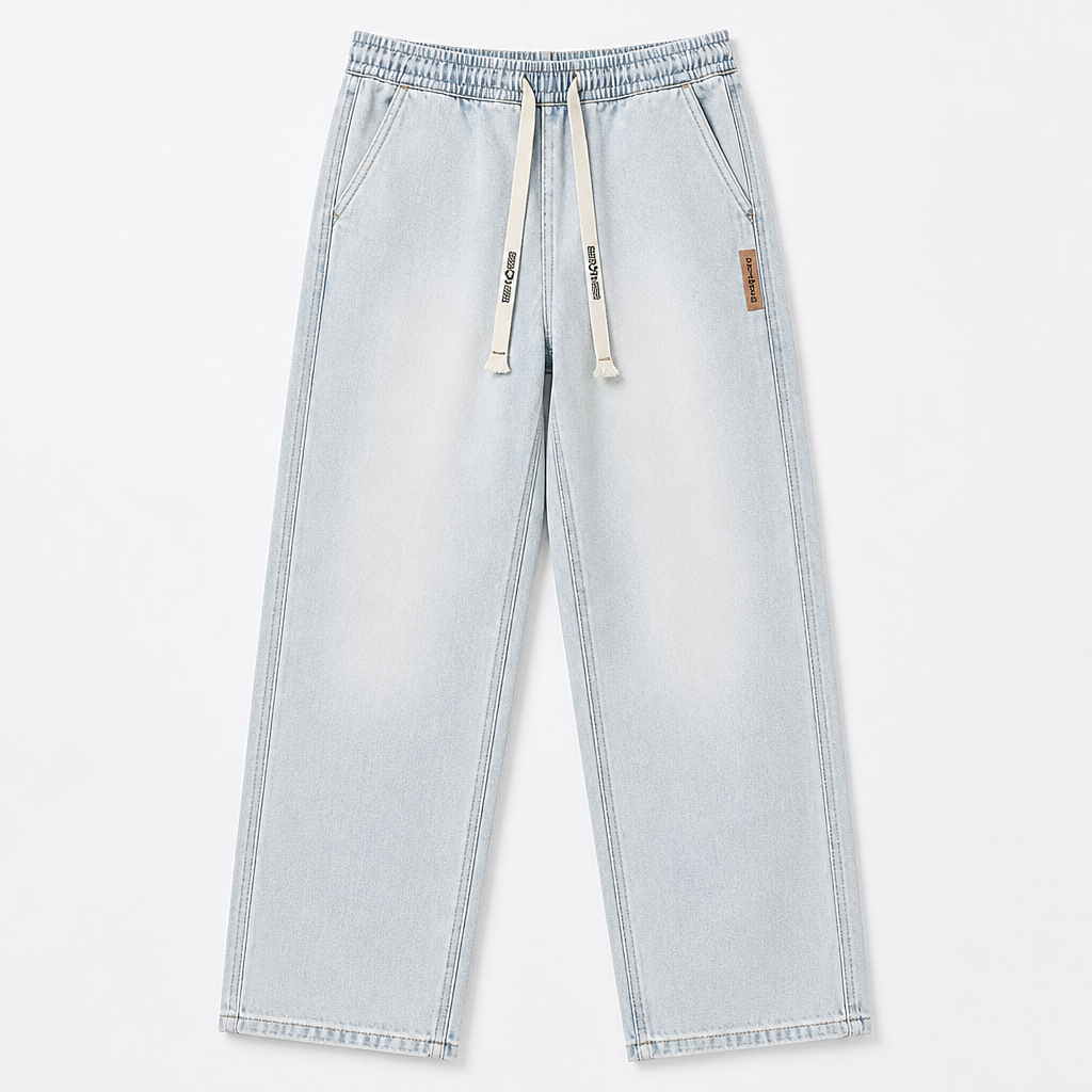 BrezeLane™ – Breathable Drawstring Loose Straight Summer Jeans