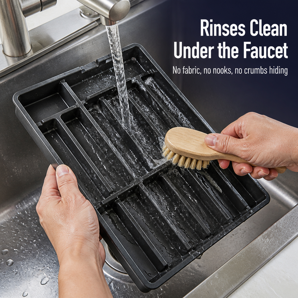FlowGrid™ — Expand-to-Fit Drawer Organizer That Ends Cutlery Chaos for Good