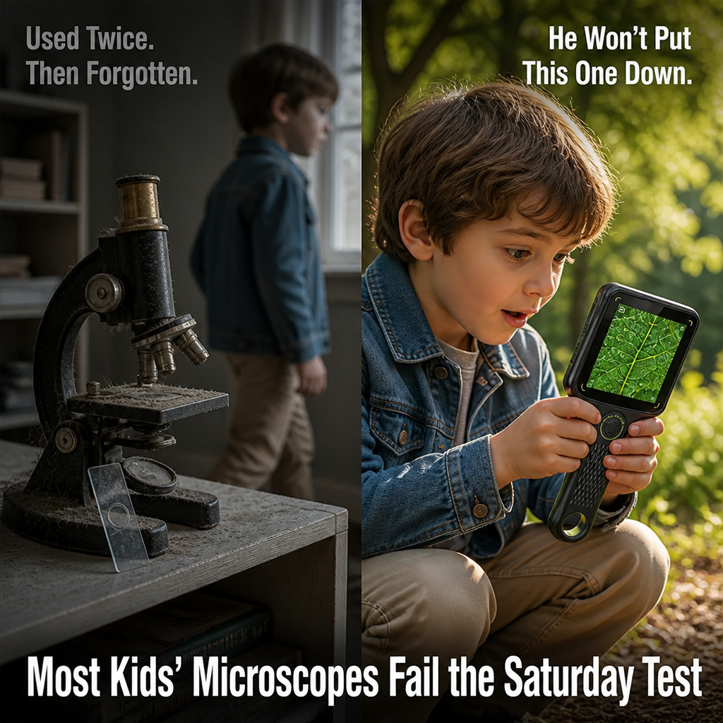 LuminaView™ — Show Curious Kids the 500x World Hiding Inside Every Leaf and Bug