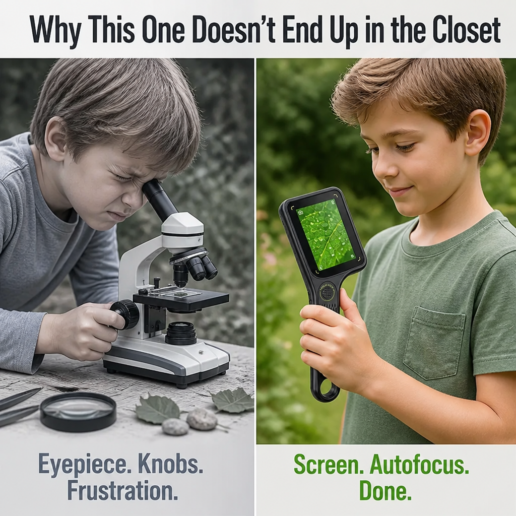 LuminaView™ — Show Curious Kids the 500x World Hiding Inside Every Leaf and Bug