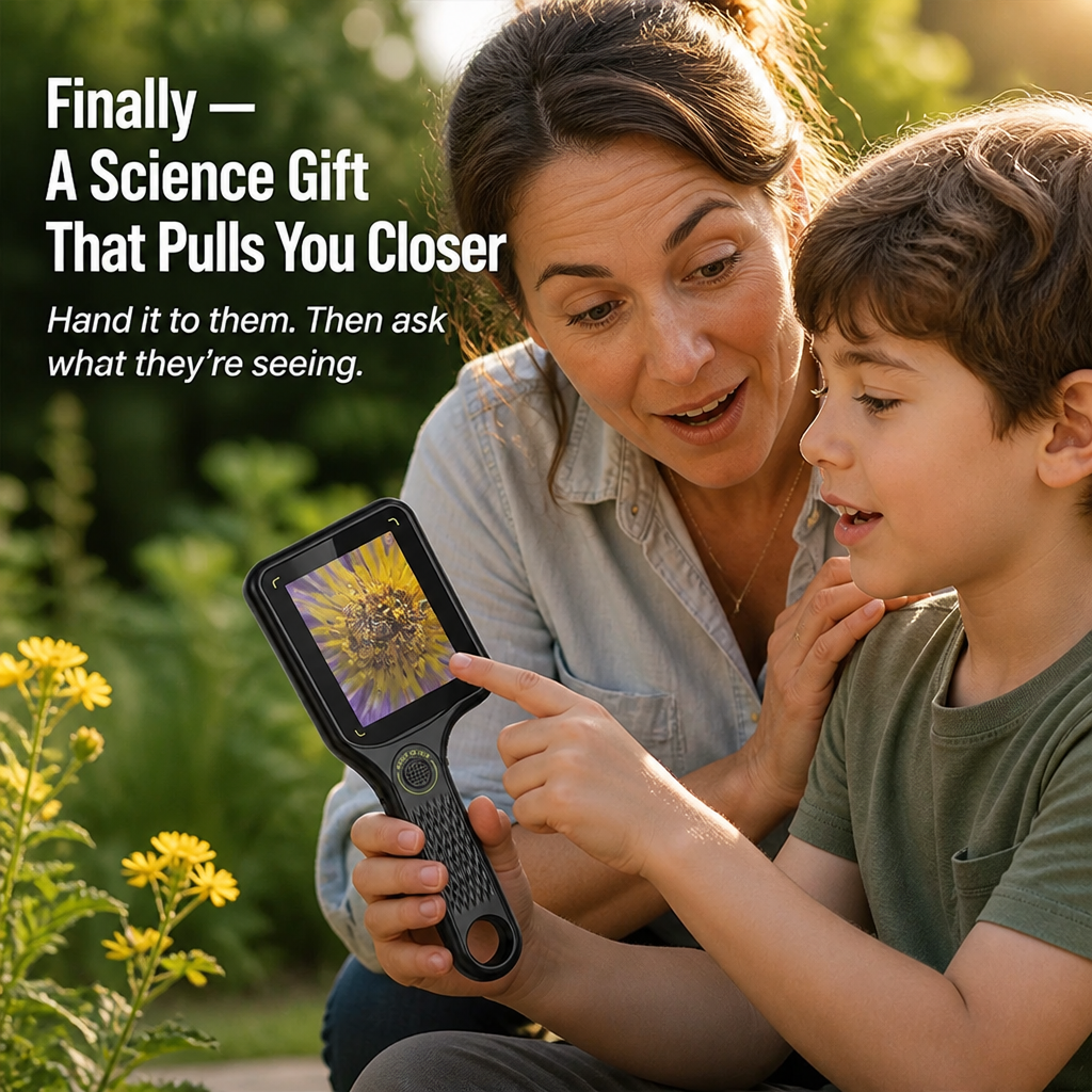 LuminaView™ — Show Curious Kids the 500x World Hiding Inside Every Leaf and Bug
