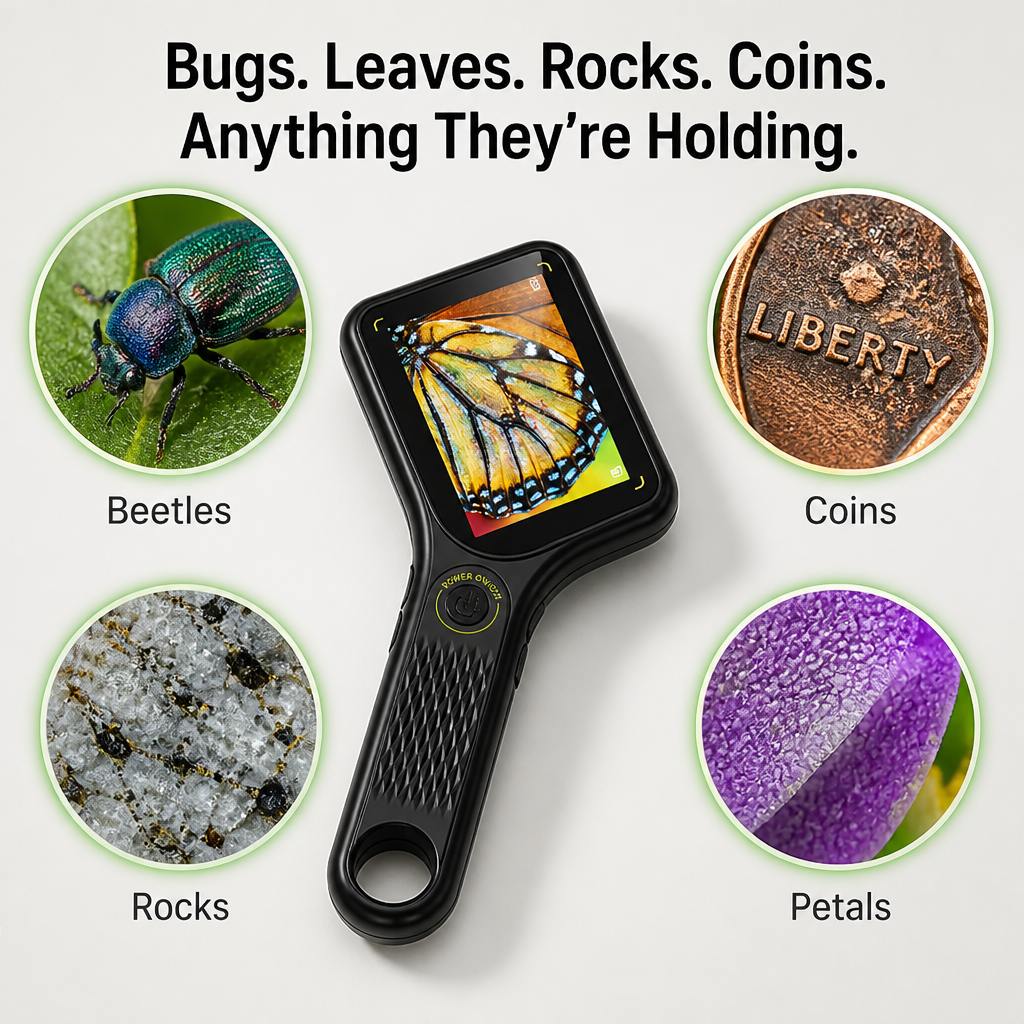 LuminaView™ — Show Curious Kids the 500x World Hiding Inside Every Leaf and Bug