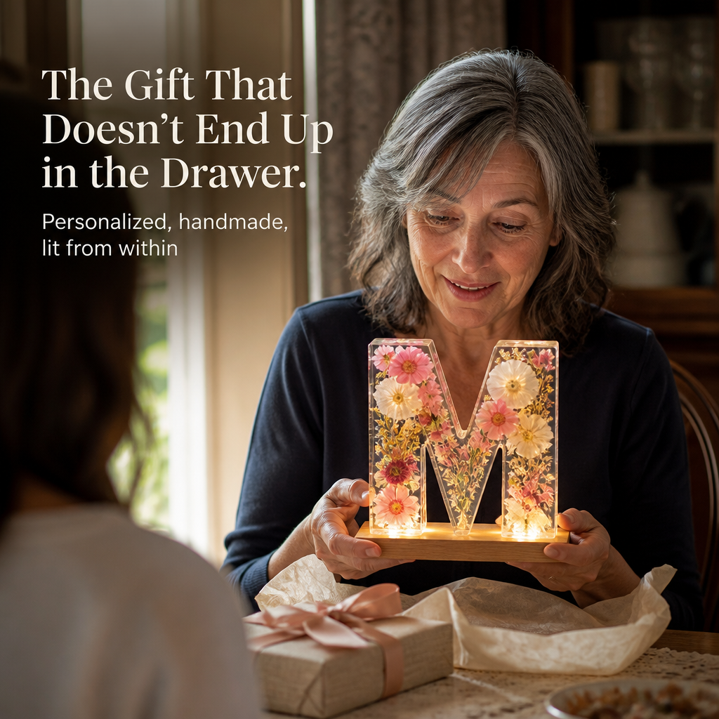 LumiFleur™ — Seal Real Dried Flowers Inside a Glowing Letter Made Just for Them