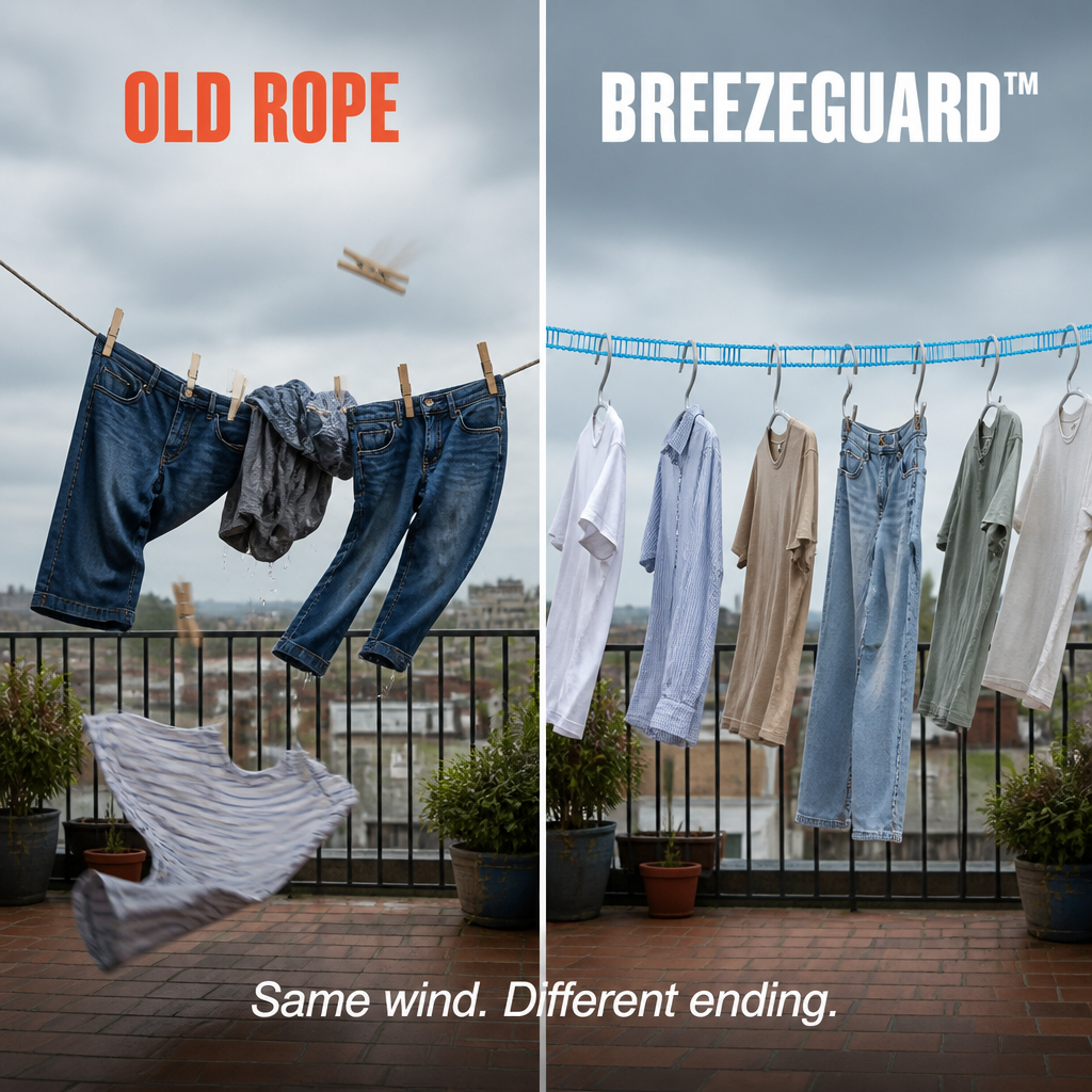 BreezeGuard™ — Lock Every Shirt Down So Wind Can't Touch Your Laundry