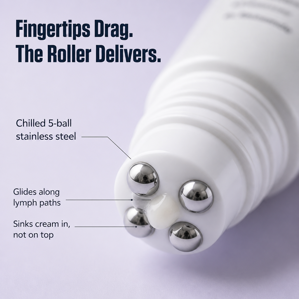 NeckLift Radiance™ — Roll Away Tech Neck With Chilled 5-Ball Peptide Cream