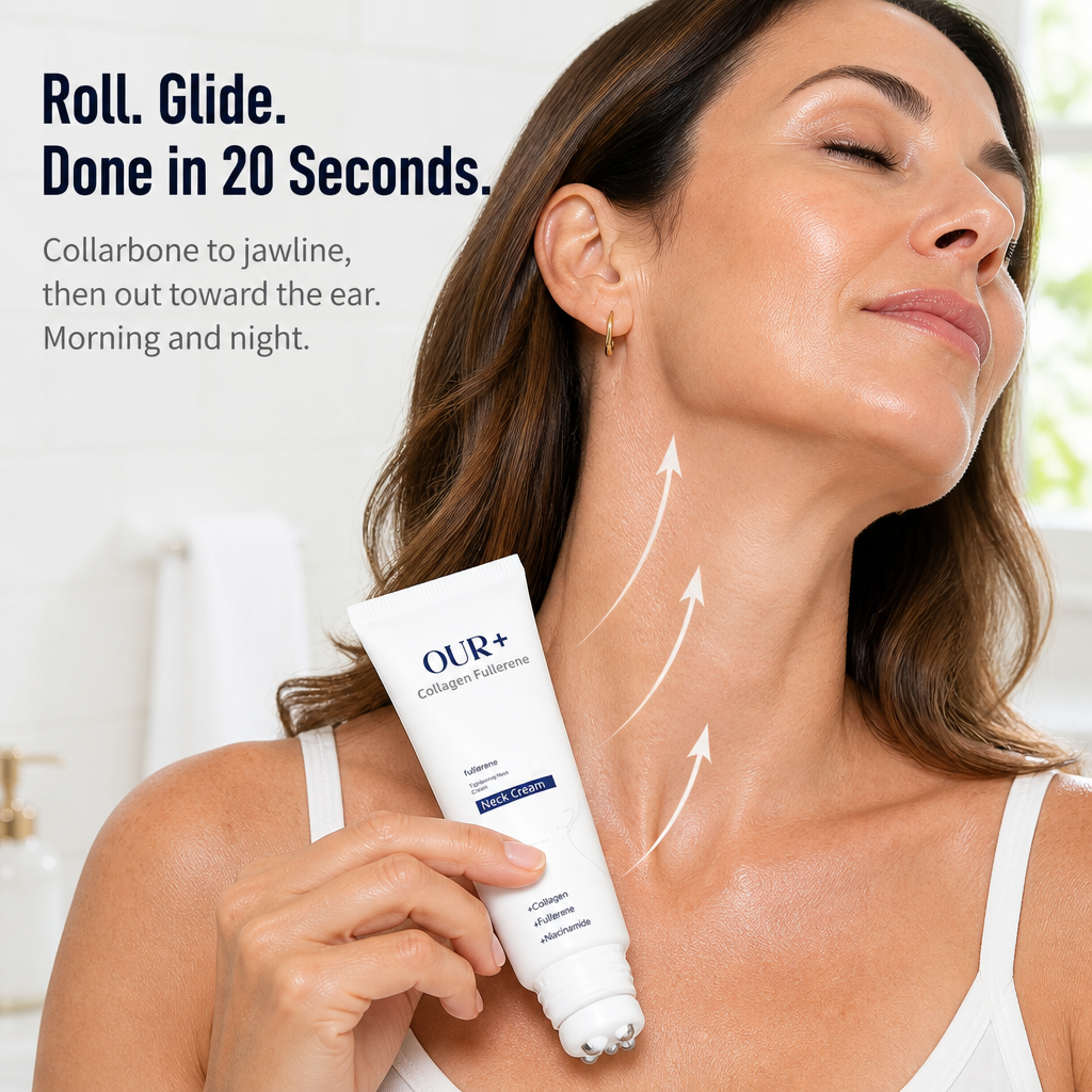 NeckLift Radiance™ — Roll Away Tech Neck With Chilled 5-Ball Peptide Cream