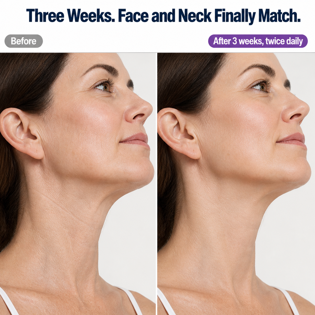 NeckLift Radiance™ — Roll Away Tech Neck With Chilled 5-Ball Peptide Cream