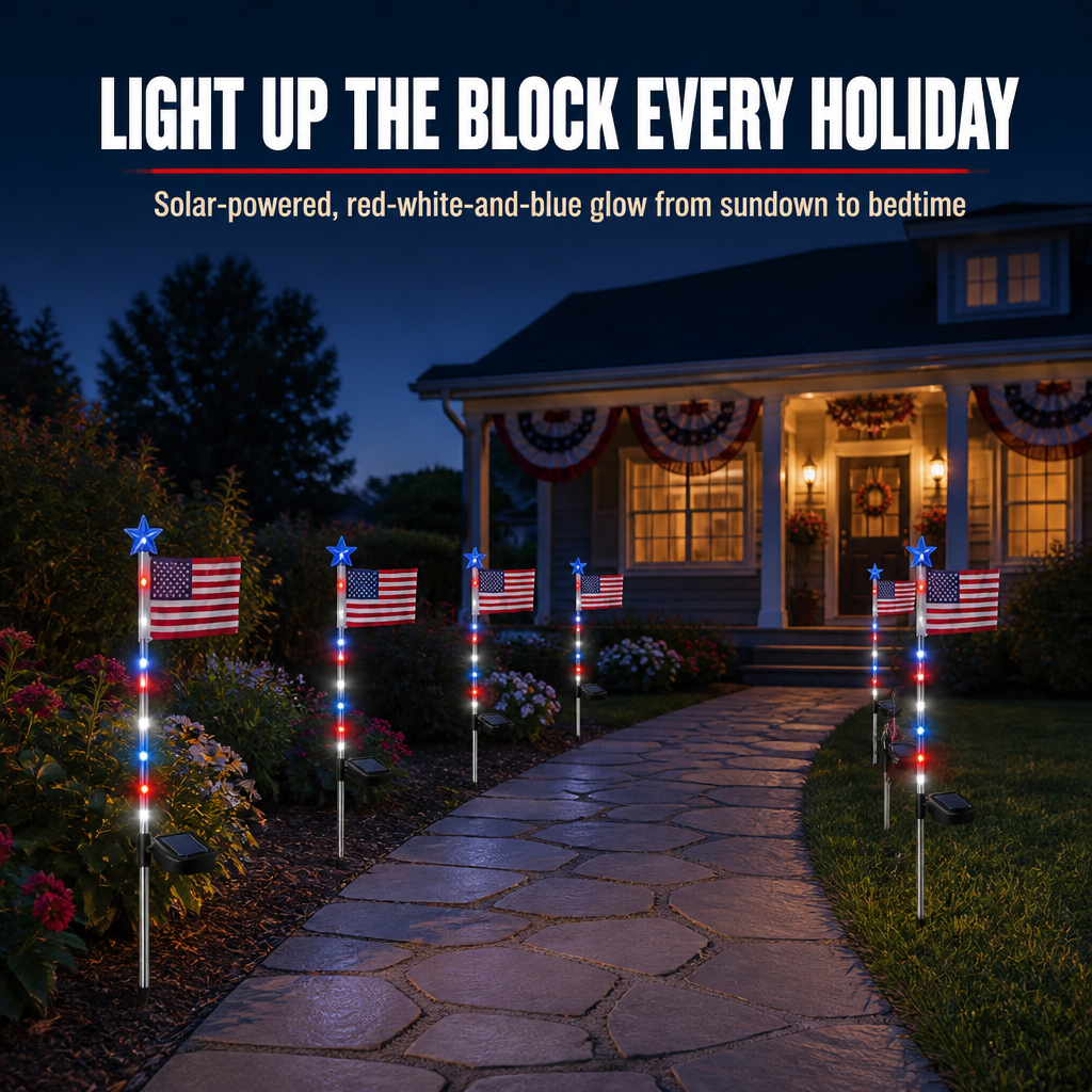 LibertyLume™ — Plant Solar Flag Lights That Glow Every Patriotic Holiday