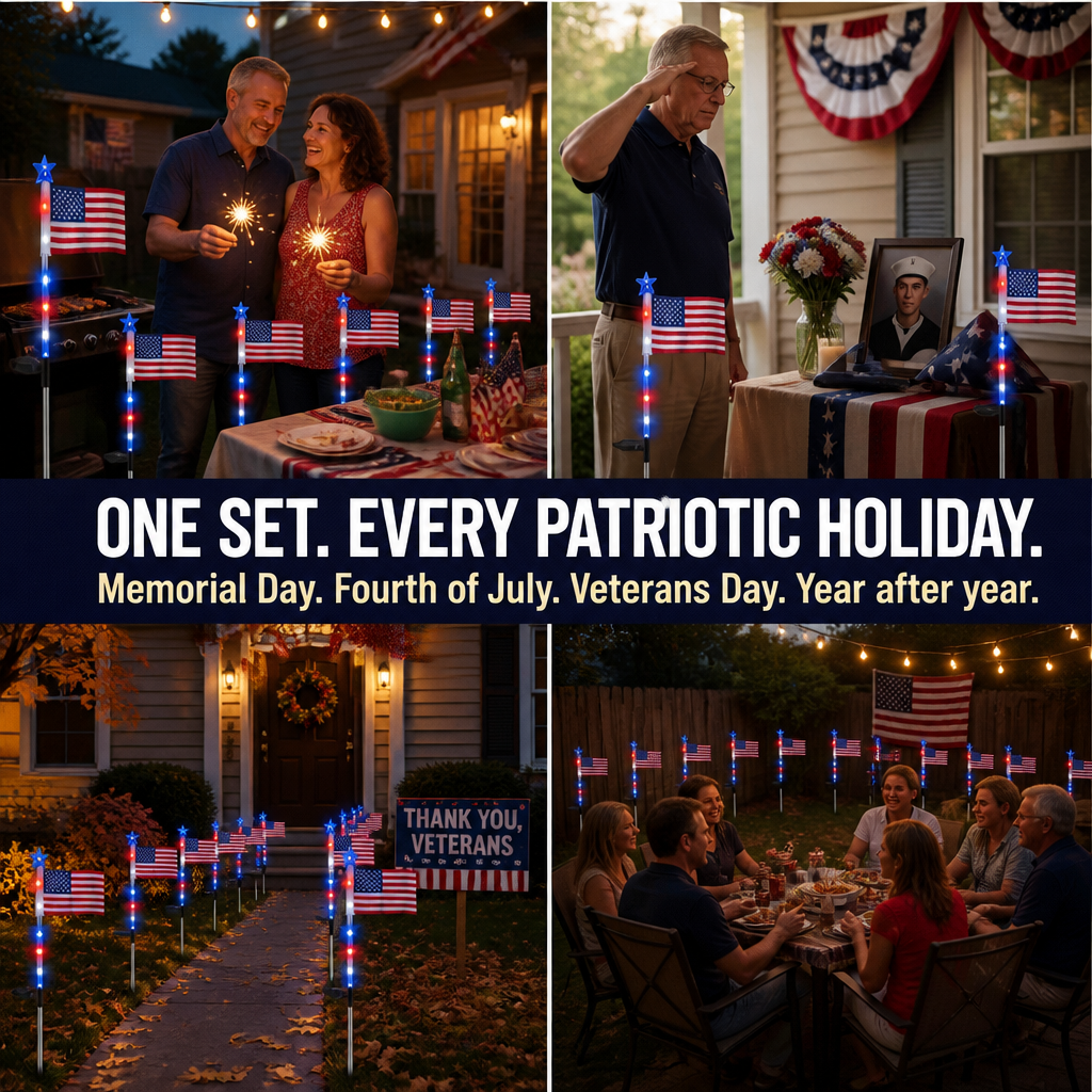 LibertyLume™ — Plant Solar Flag Lights That Glow Every Patriotic Holiday