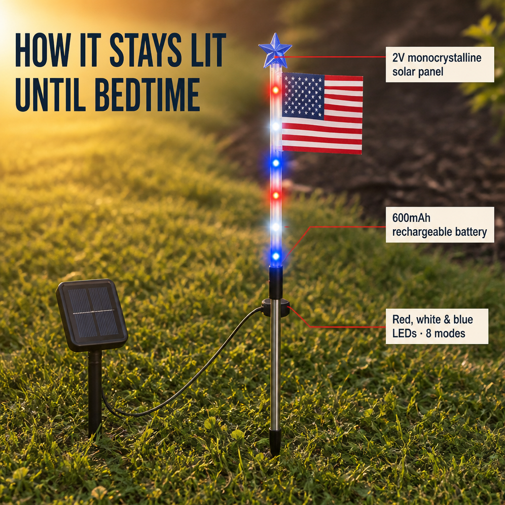 LibertyLume™ — Plant Solar Flag Lights That Glow Every Patriotic Holiday