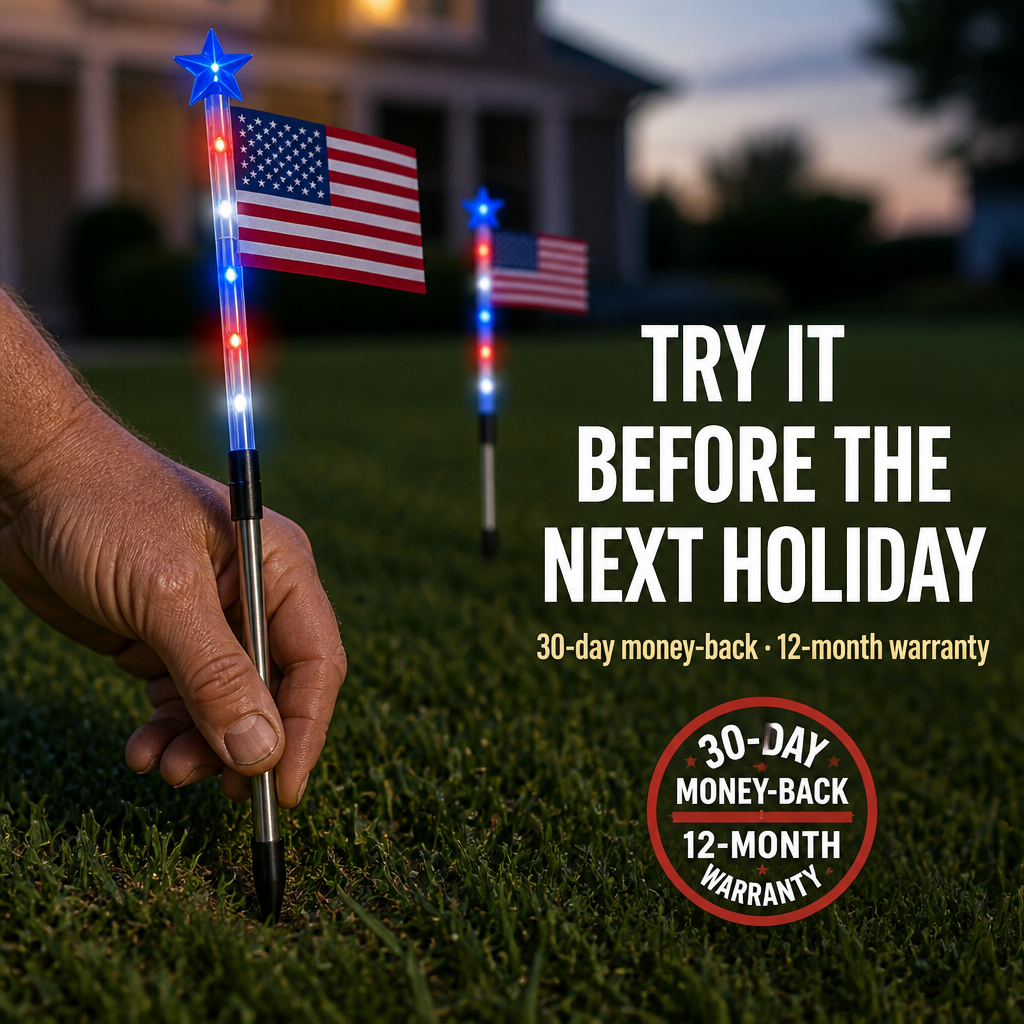 LibertyLume™ — Plant Solar Flag Lights That Glow Every Patriotic Holiday
