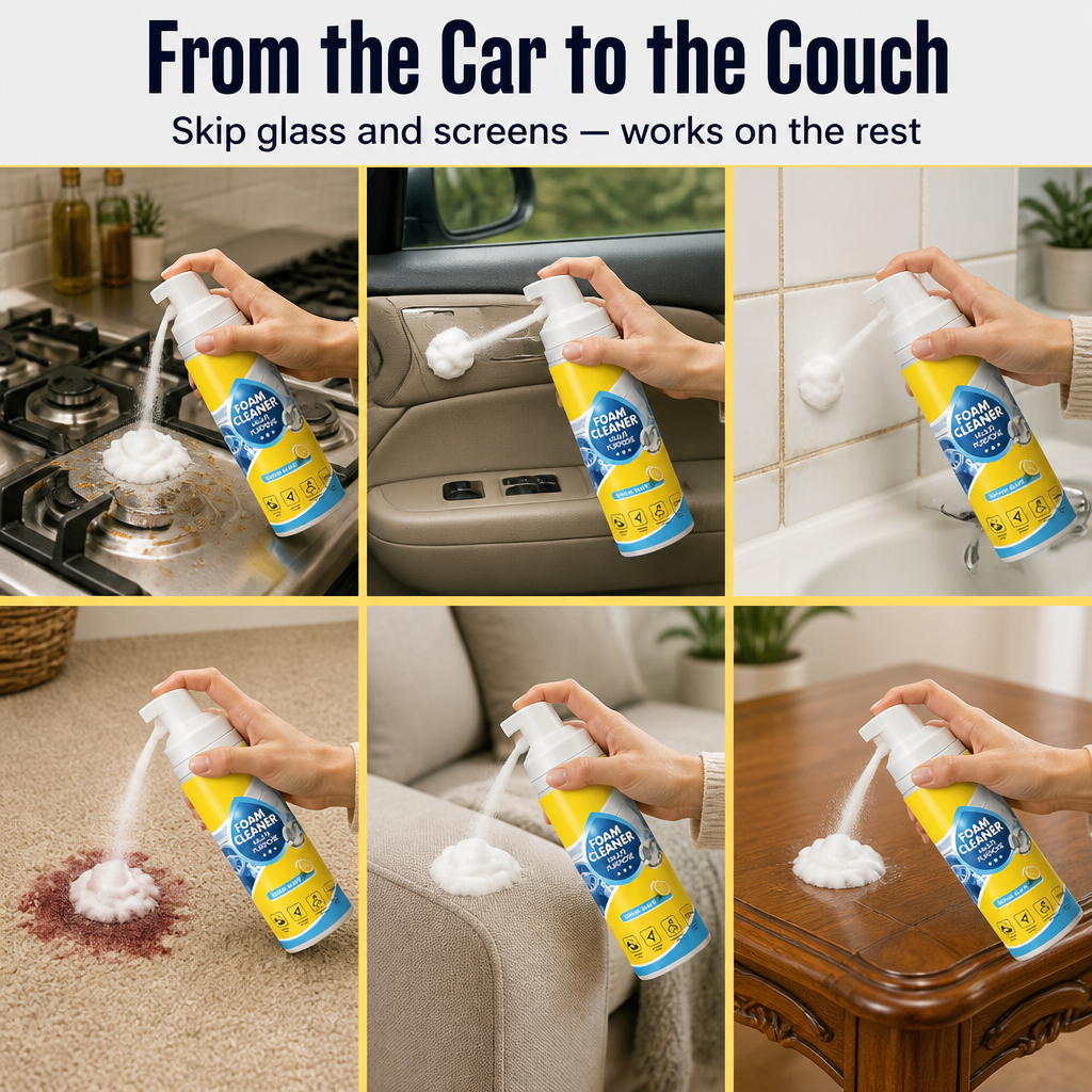 FoamLift™ — Spray, Wait 30 Seconds & Wipe Grease Off Any Surface