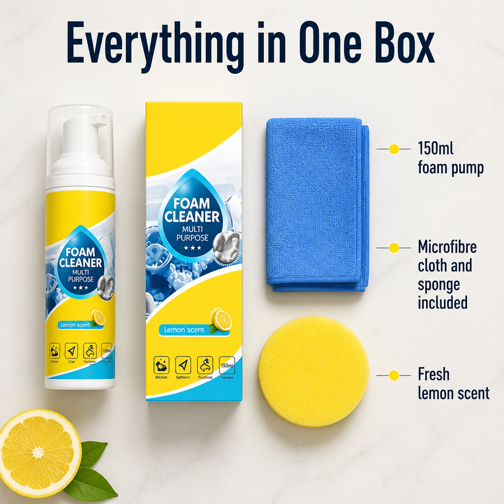 FoamLift™ — Spray, Wait 30 Seconds & Wipe Grease Off Any Surface