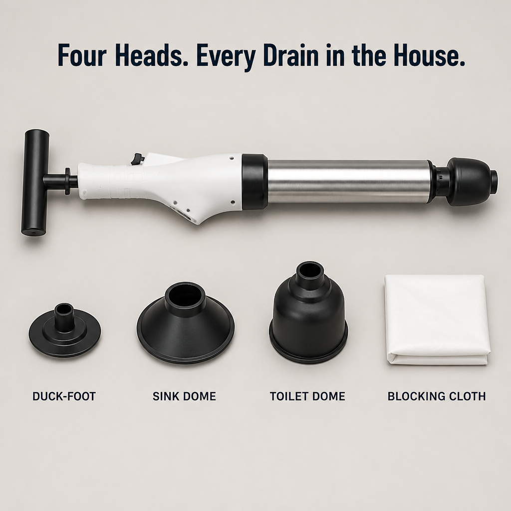 FlowForce™ — Blast Out Stubborn Clogs in Seconds Without a Plumber