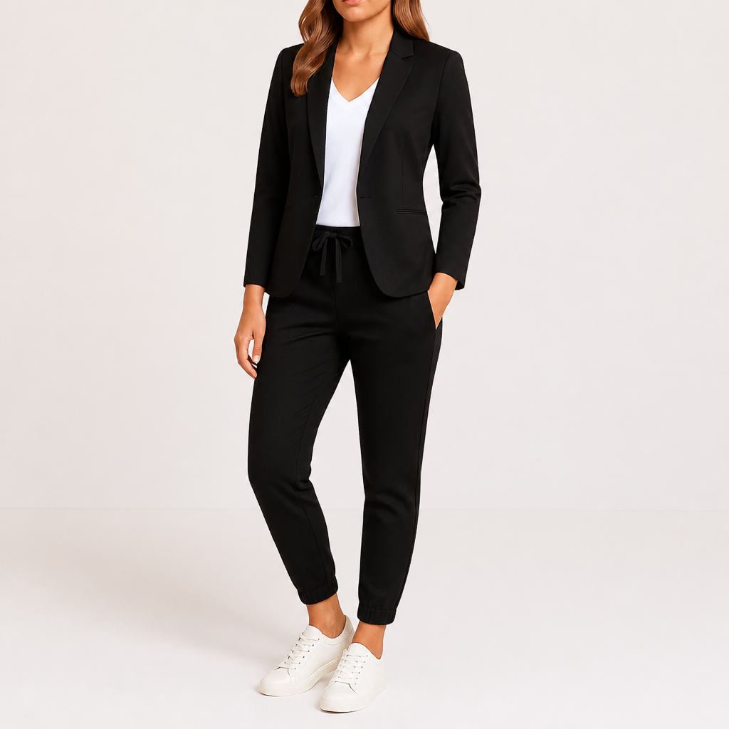 LumaEase™ – Tailored Jogger Suit Set with Drawstring Waist