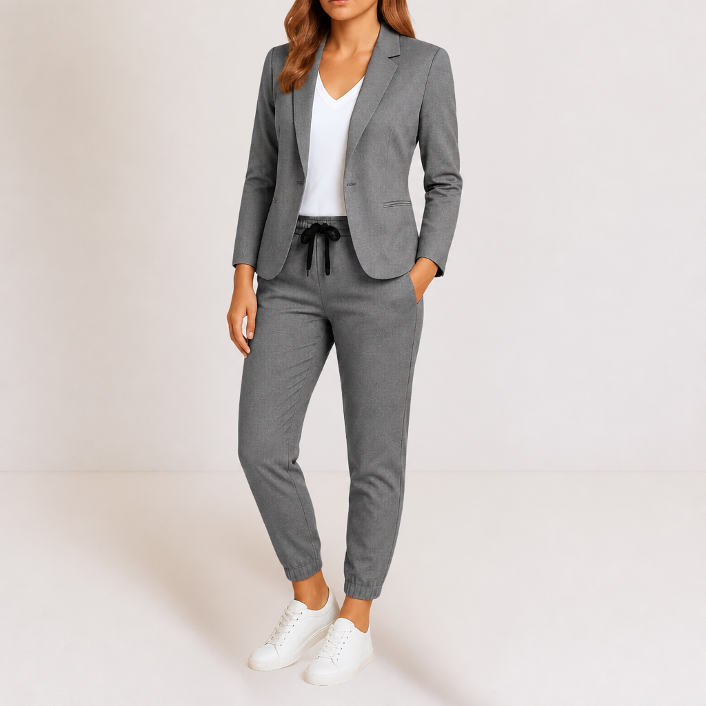 LumaEase™ – Tailored Jogger Suit Set with Drawstring Waist