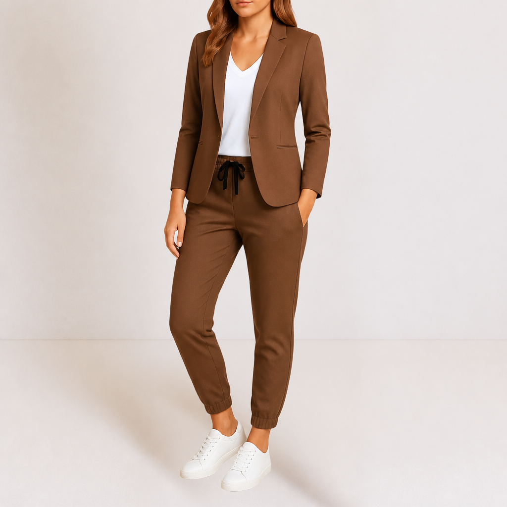 LumaEase™ – Tailored Jogger Suit Set with Drawstring Waist