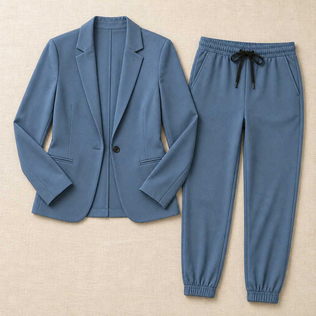 LumaEase™ – Tailored Jogger Suit Set with Drawstring Waist