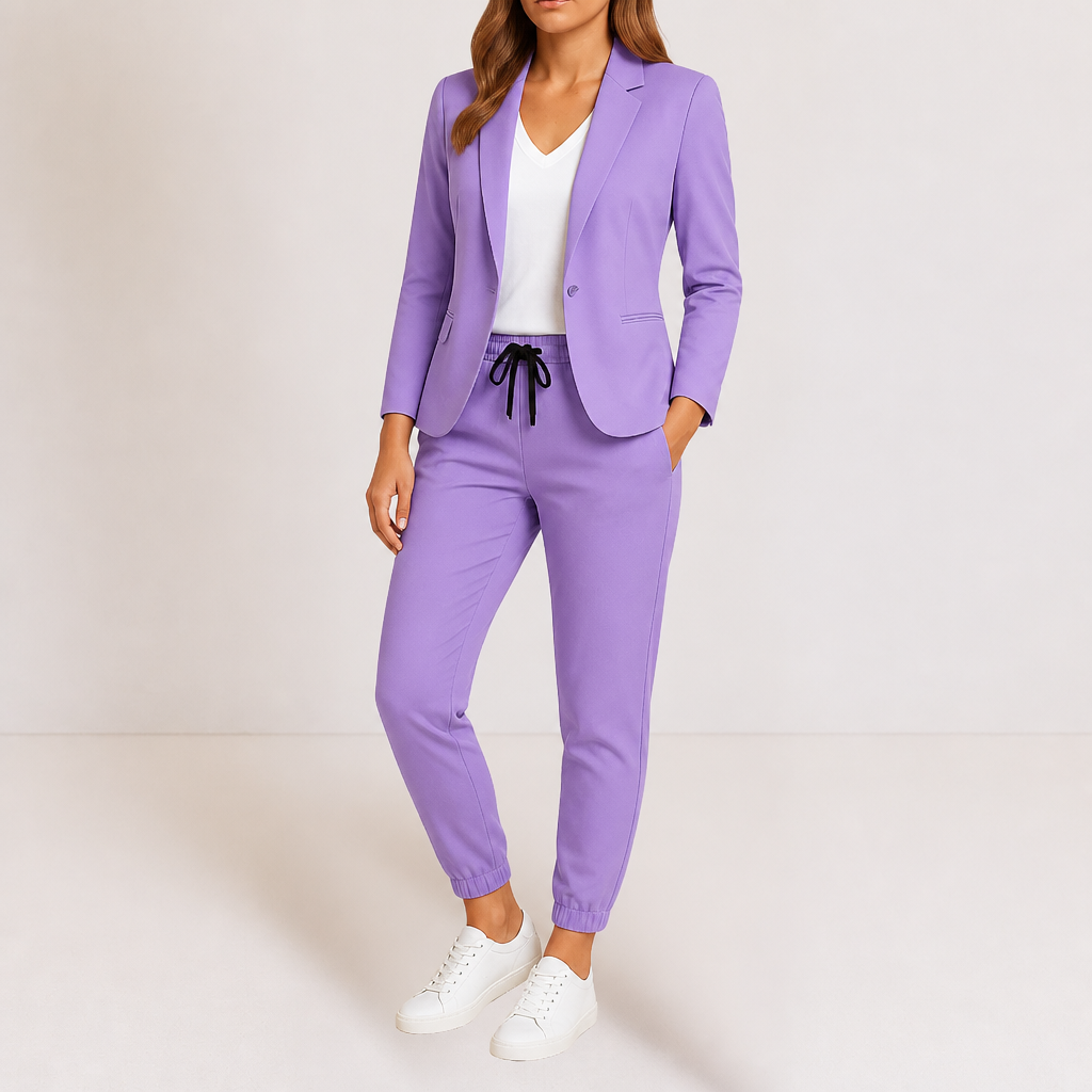 LumaEase™ – Tailored Jogger Suit Set with Drawstring Waist