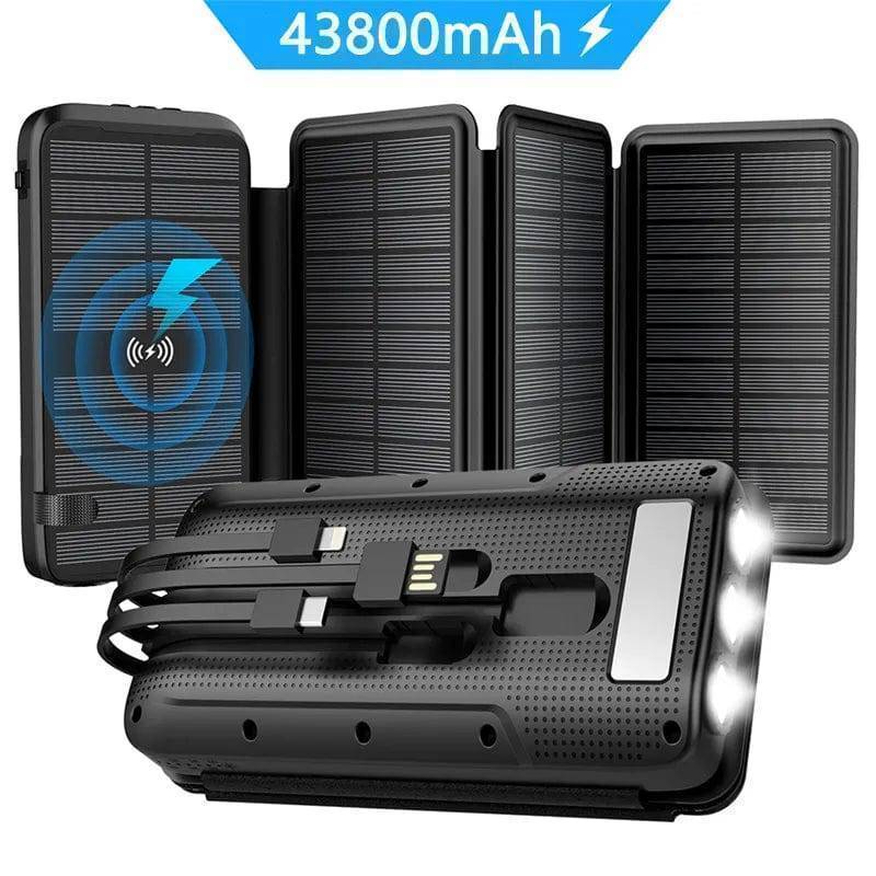 High-Capacity Solar Power Bank – Universal Wireless Charger