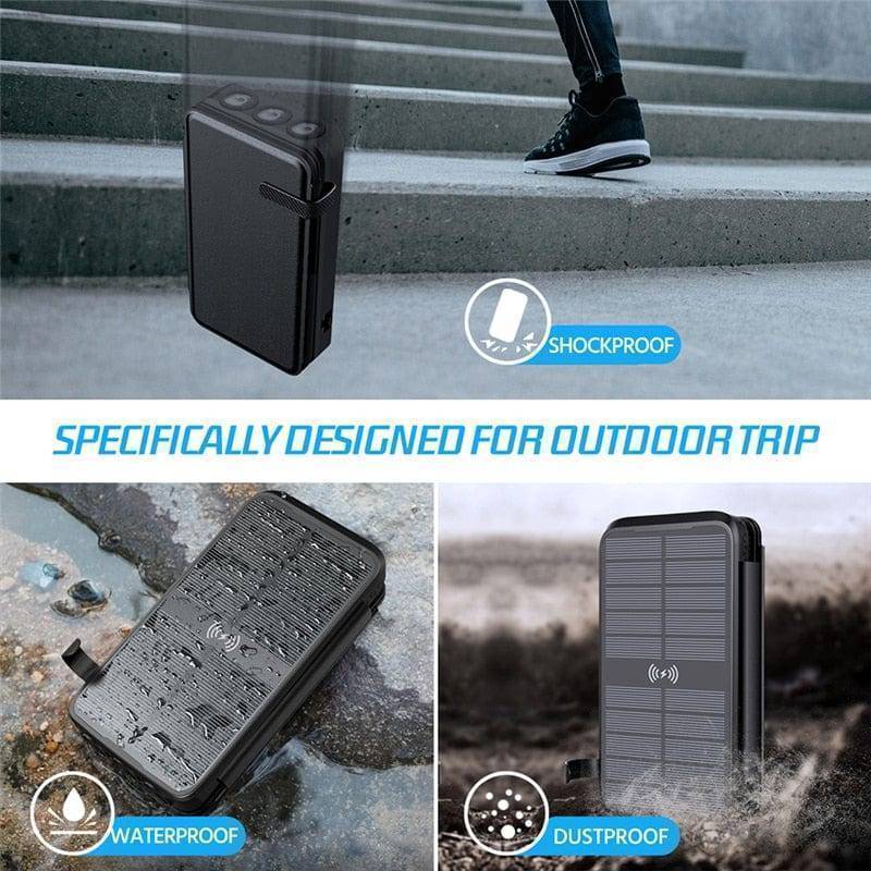 High-Capacity Solar Power Bank – Universal Wireless Charger