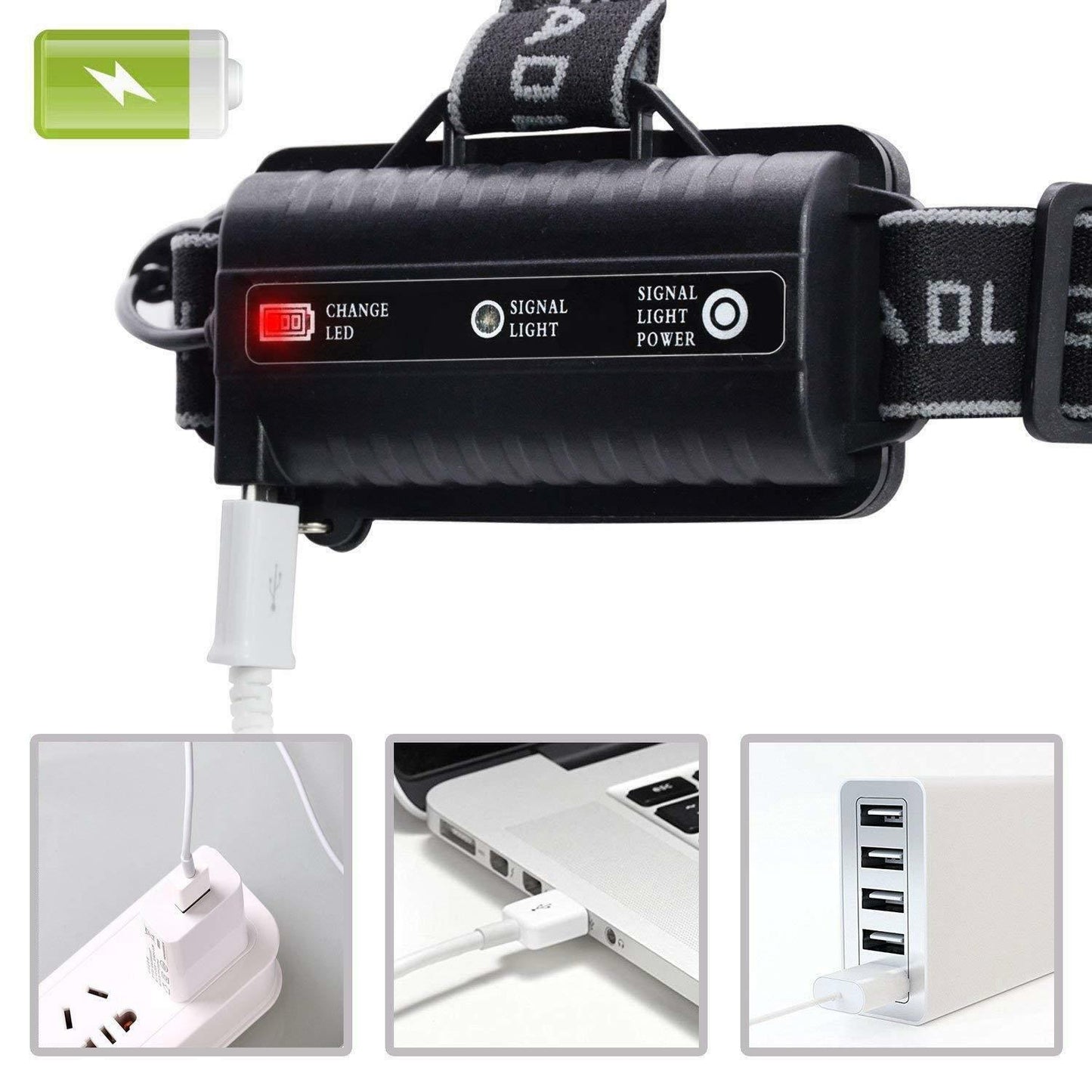 5X Waterproof LED Headlamp Set with High Power