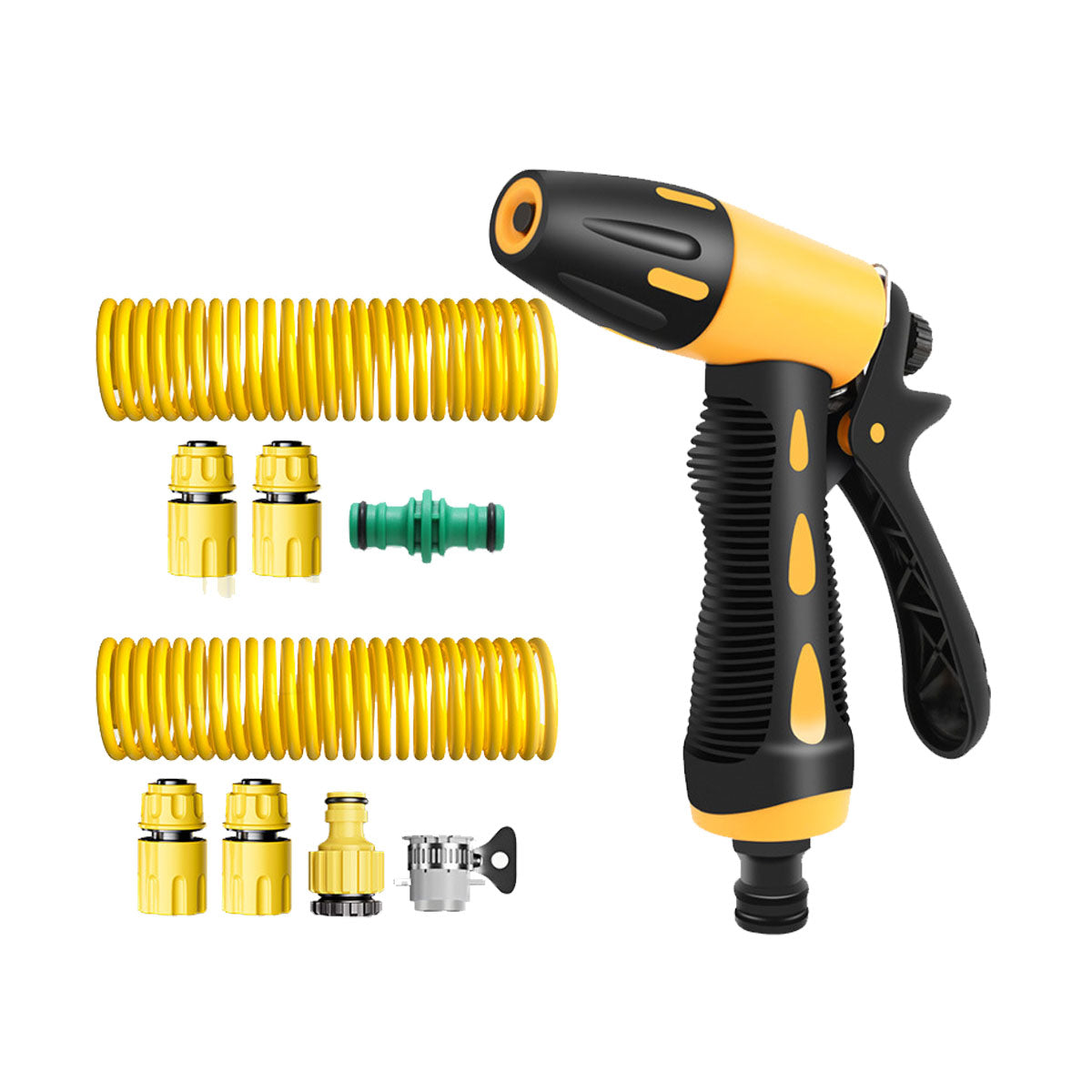 Extendable Water Gun with High Pressure and Coiled Hose